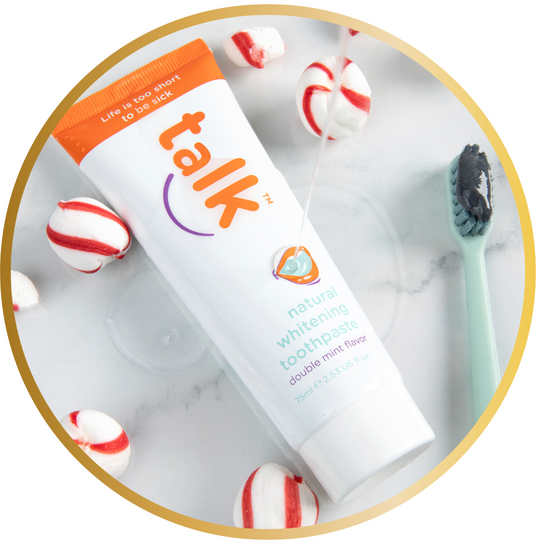 Talk Fluoride Free Natural Whitening w/ Hydroxyapatite Toothpaste (2 BUNDLE)