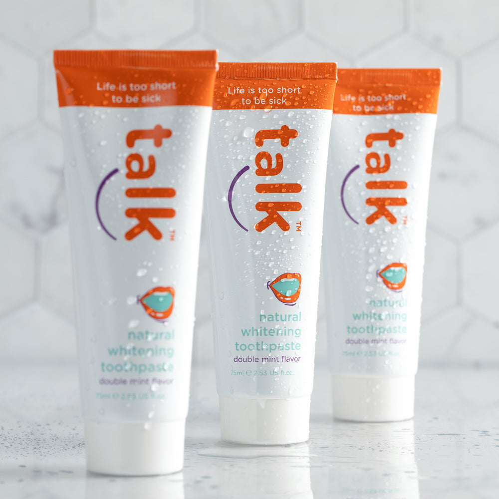 Talk Fluoride Free Natural Whitening w/ Hydroxyapatite Toothpaste (3 BUNDLE)