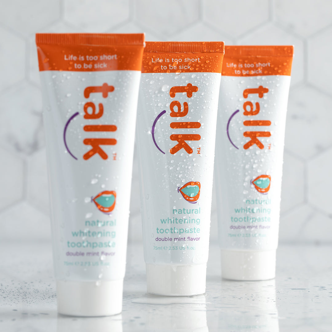 Talk Fluoride Free Natural Whitening w/ Hydroxyapatite Toothpaste (3 BUNDLE)