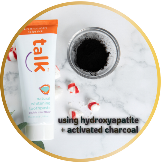 Talk Fluoride Free Natural Whitening w/ Hydroxyapatite Toothpaste (3 BUNDLE)