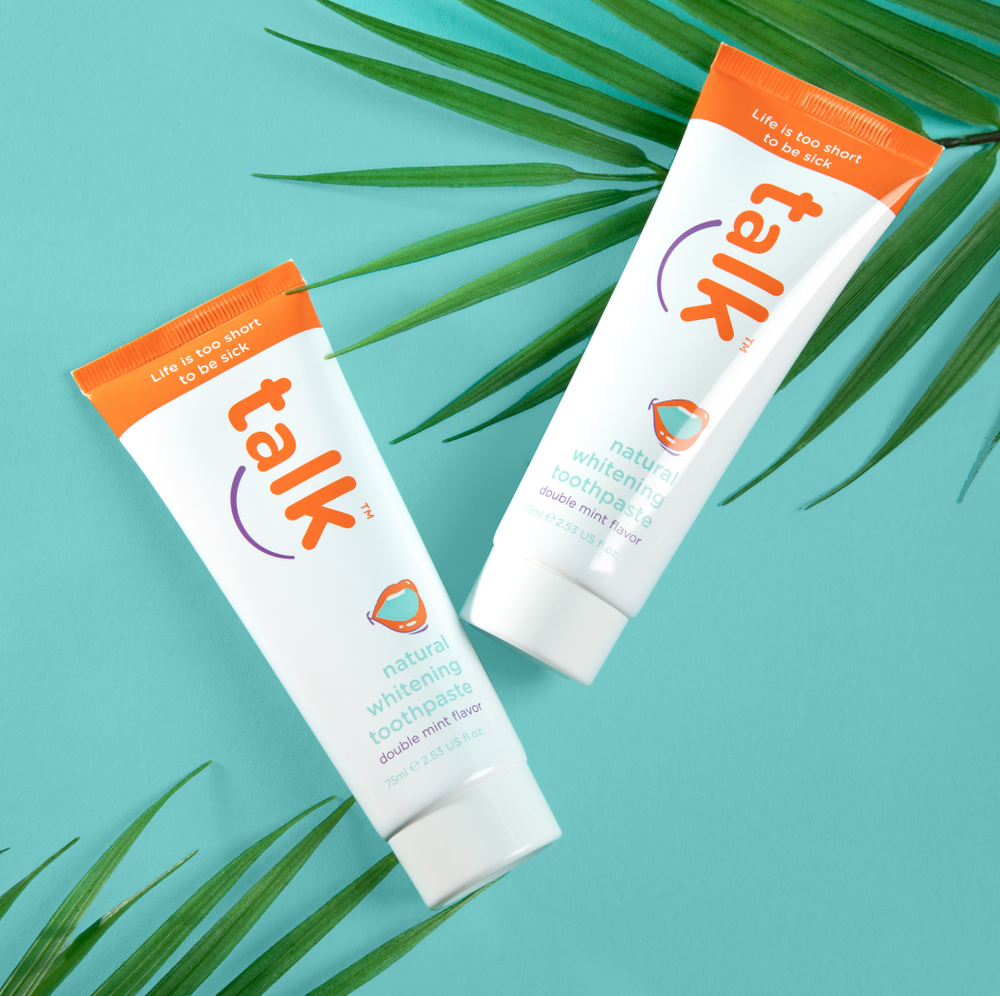 Talk Fluoride Free Natural Whitening w/ Hydroxyapatite Toothpaste (2 BUNDLE)