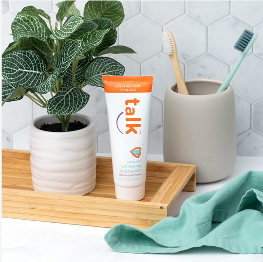 Talk Fluoride Free Natural Whitening w/ Hydroxyapatite Toothpaste (2 BUNDLE)