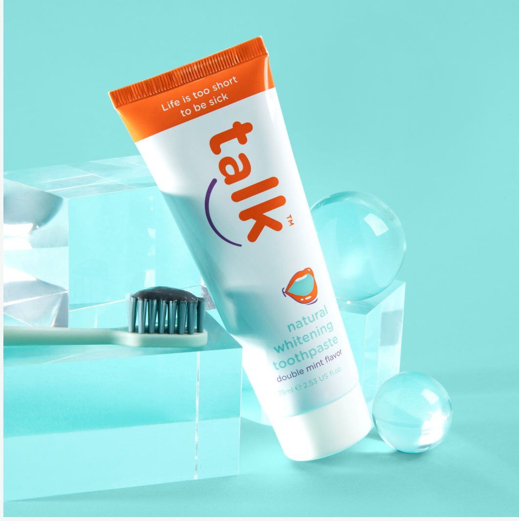Talk Fluoride Free Natural Whitening w/ Hydroxyapatite Toothpaste (3 BUNDLE)