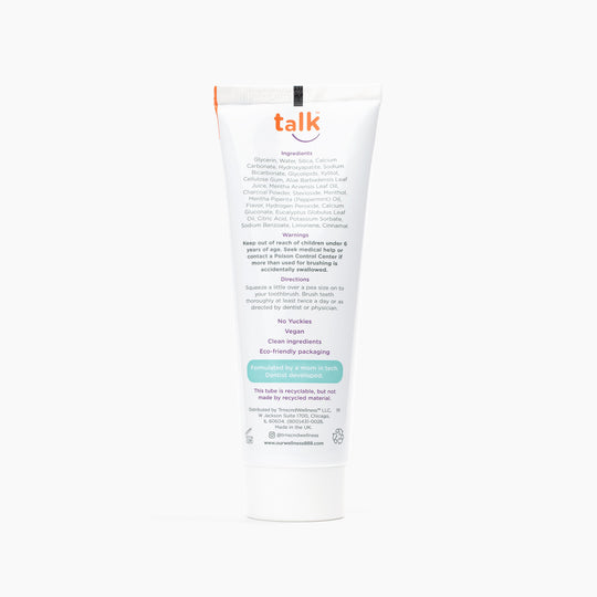 Talk Fluoride Free Natural Whitening w/ Hydroxyapatite Toothpaste (2 BUNDLE)